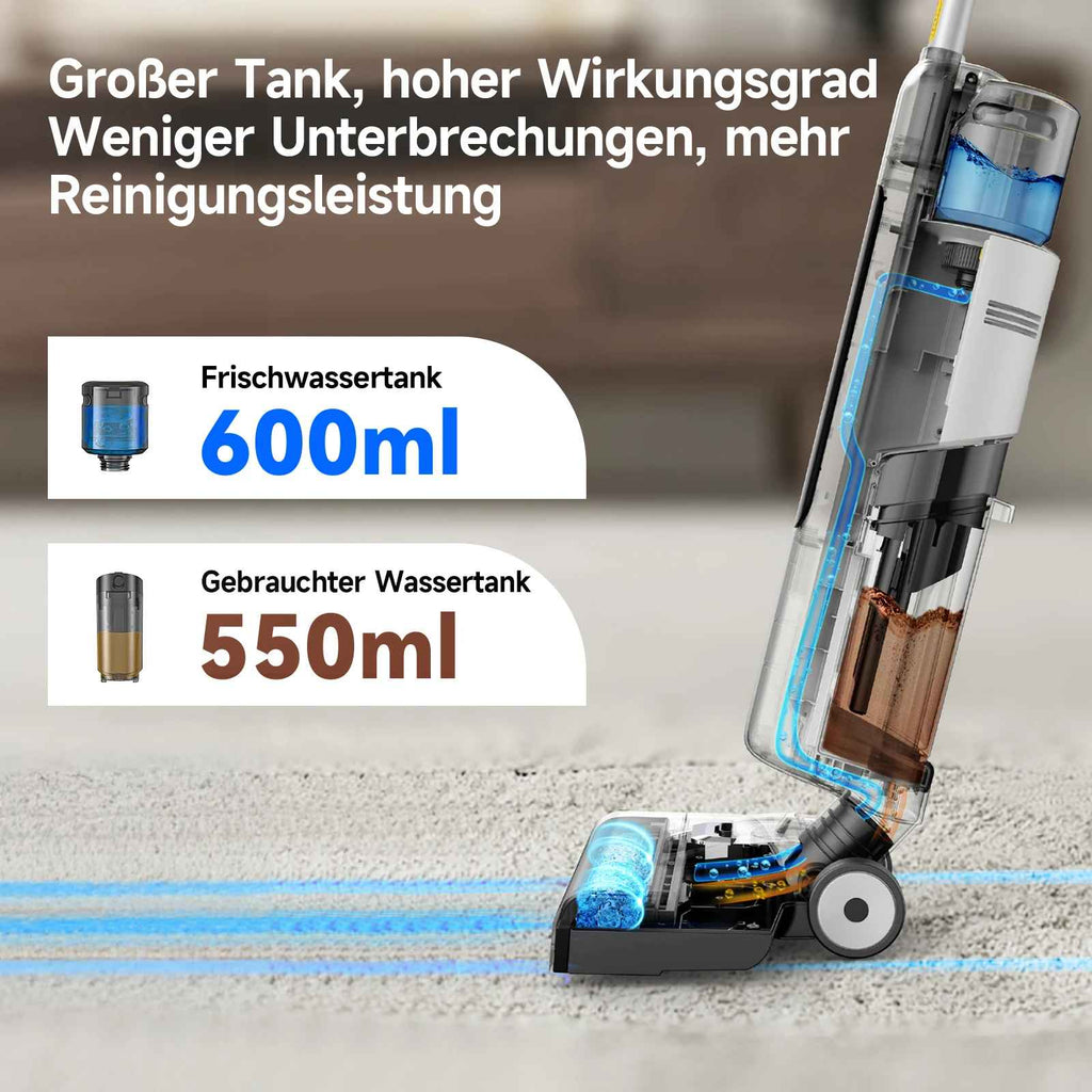 Der Staubsauger, der gleichzeitig wischt