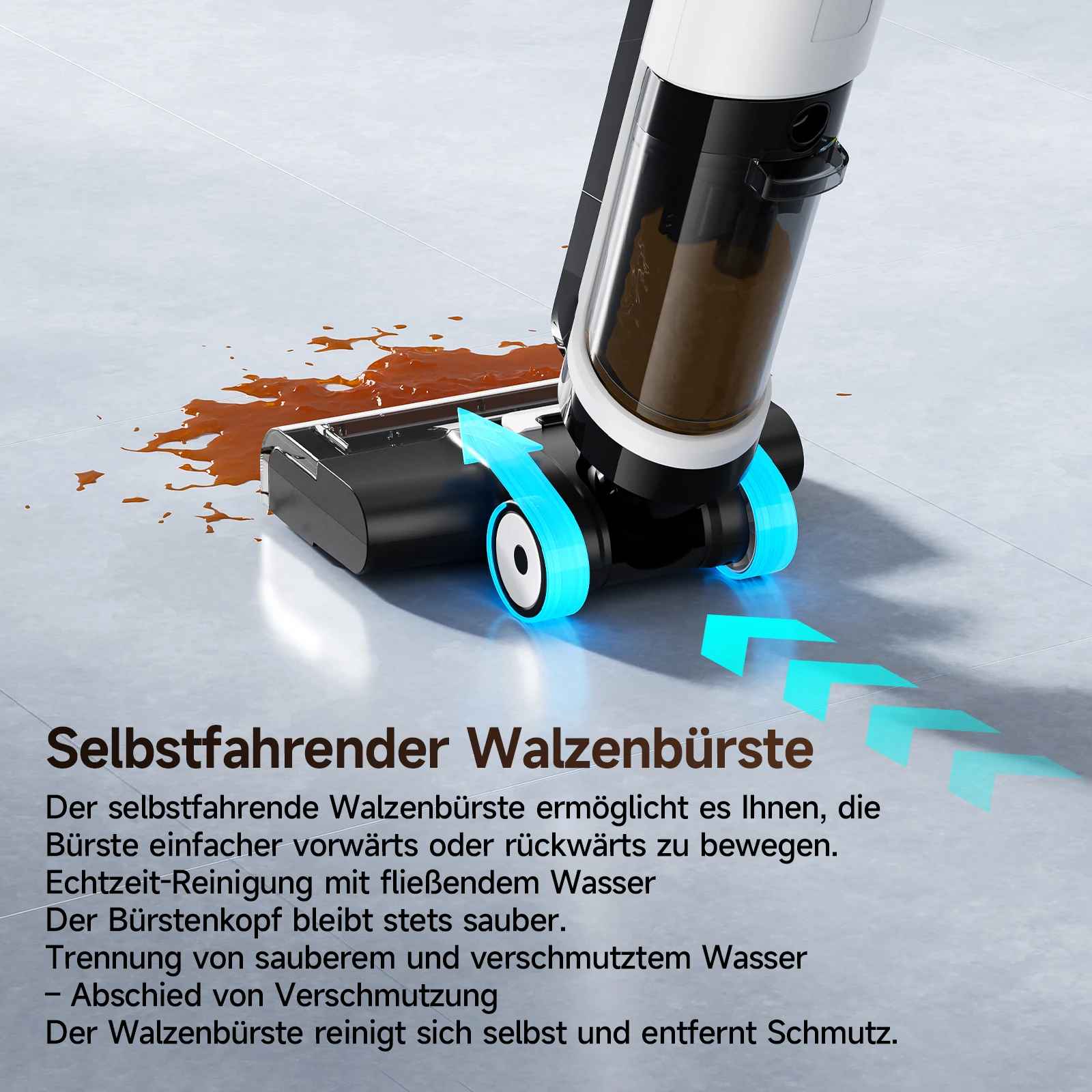 Der Staubsauger, der gleichzeitig wischt